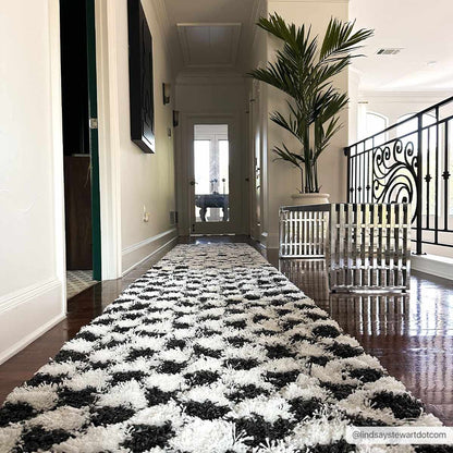 Boutique Rugs Rugs Atira Black & White Checkered Area Rug