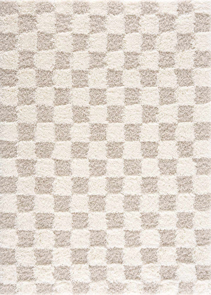 Boutique Rugs Rugs Atira Light Brown Checkered Area Rug