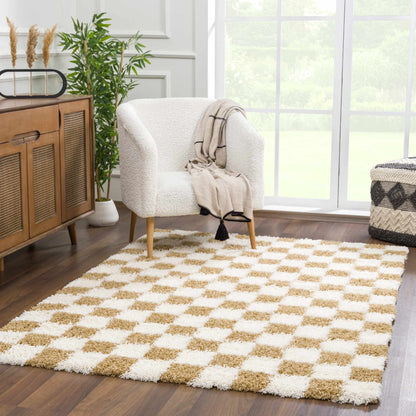 Boutique Rugs Rugs Atira Mustard Checkered Area Rug