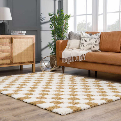 Boutique Rugs Rugs Atira Mustard Checkered Area Rug