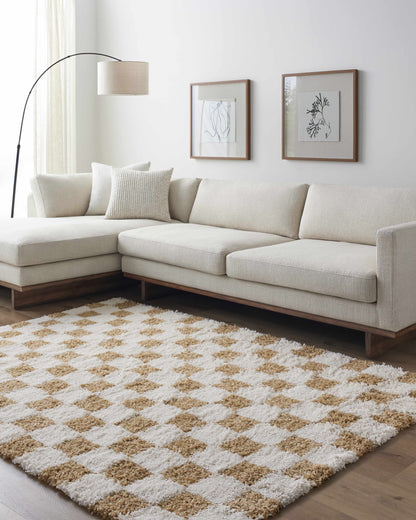 Boutique Rugs Rugs Atira Mustard Checkered Area Rug