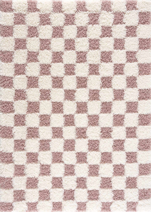 Boutique Rugs Rugs Atira Pink Checkered Area Rug