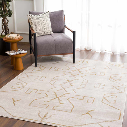 Boutique Rugs Rugs Azzan Cream & Gold Area Rug