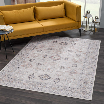 Boutique Rugs Rugs Beige Beckett Vintage Washable Area Rug