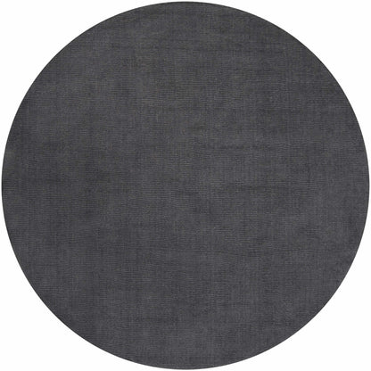 Boutique Rugs Rugs 6' Round Brockton Solid Wool Charcoal Area Rug