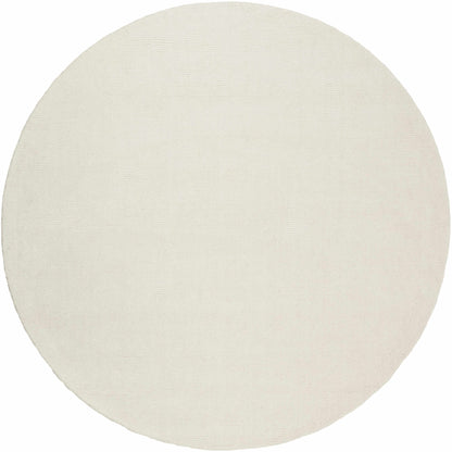 Boutique Rugs Rugs 6' Round Brockton Solid Wool Light Beige Area Rug