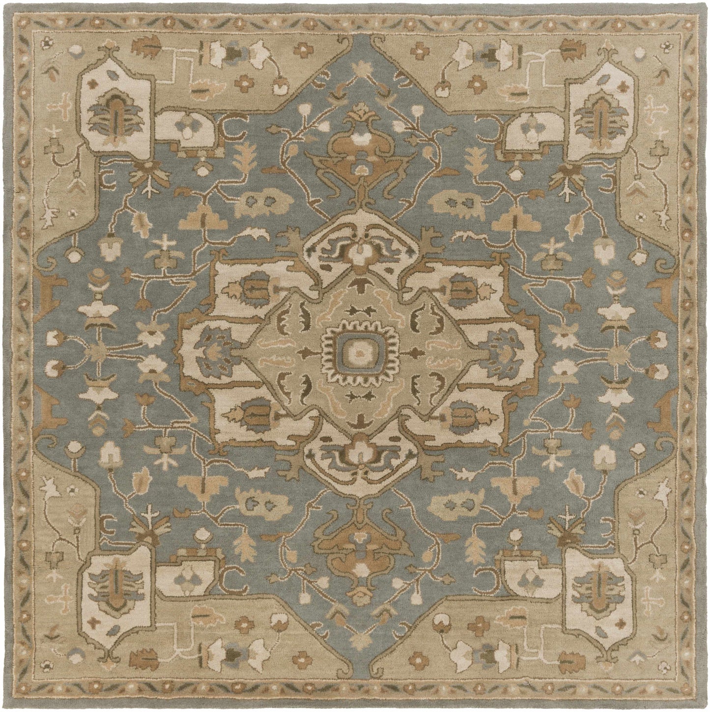 Boutique Rugs Rugs 8' Square Broomfield Gray 1144 Wool Area Rug