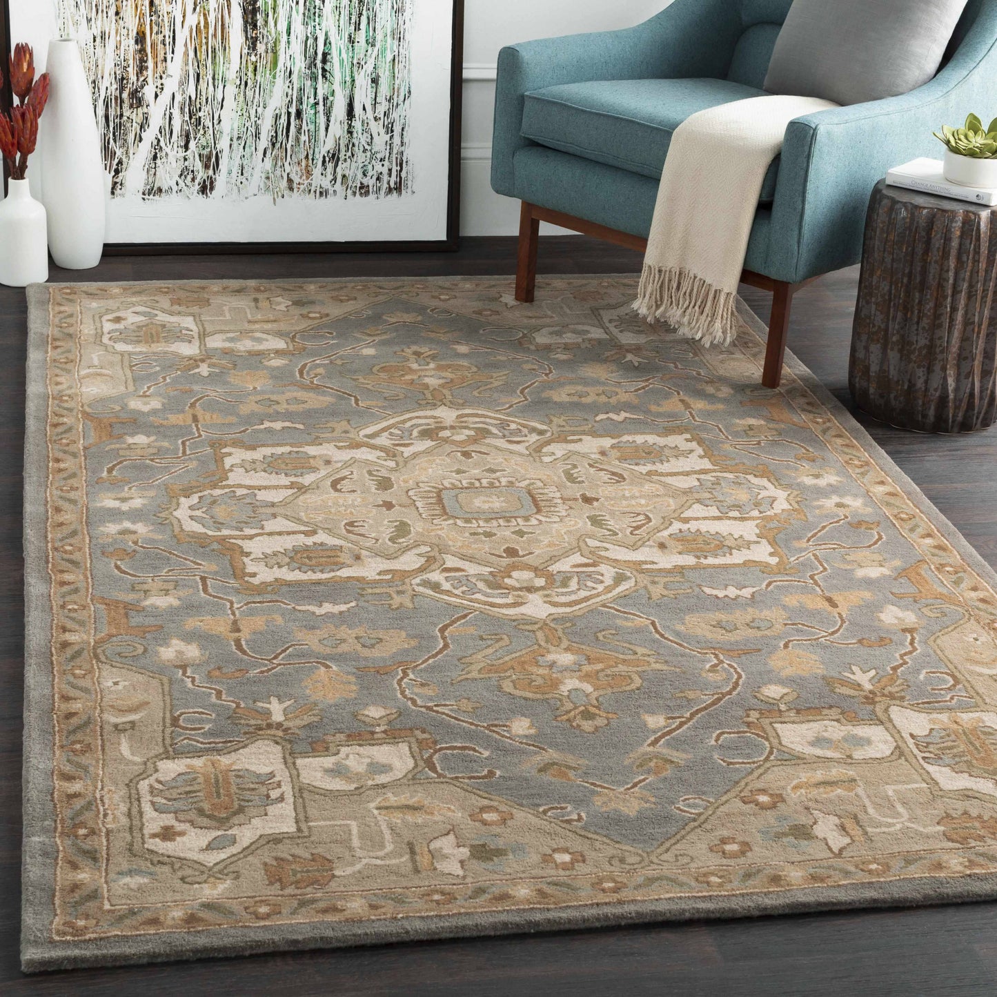 Boutique Rugs Rugs Broomfield Gray 1144 Wool Area Rug