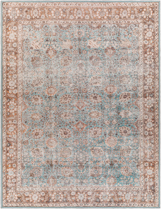 Boutique Rugs Rugs Brown Blue Dauis Vintage Washable Rug