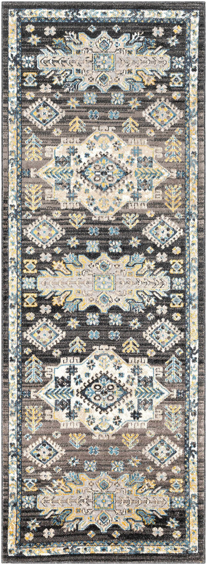 Boutique Rugs Rugs Cabacungan Black & Blue Washable Area Rug