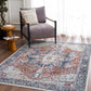 Boutique Rugs Rugs Cabacungan Blue & Rust Washable Area Rug