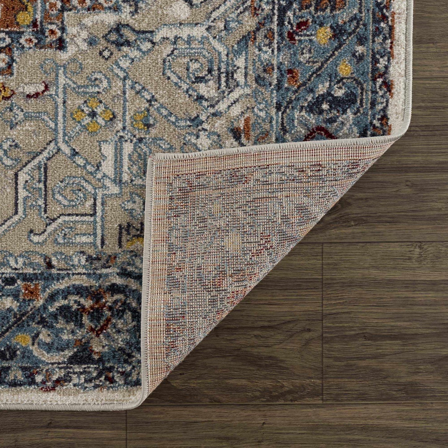 Boutique Rugs Rugs Cabacungan Blue & Rust Washable Area Rug