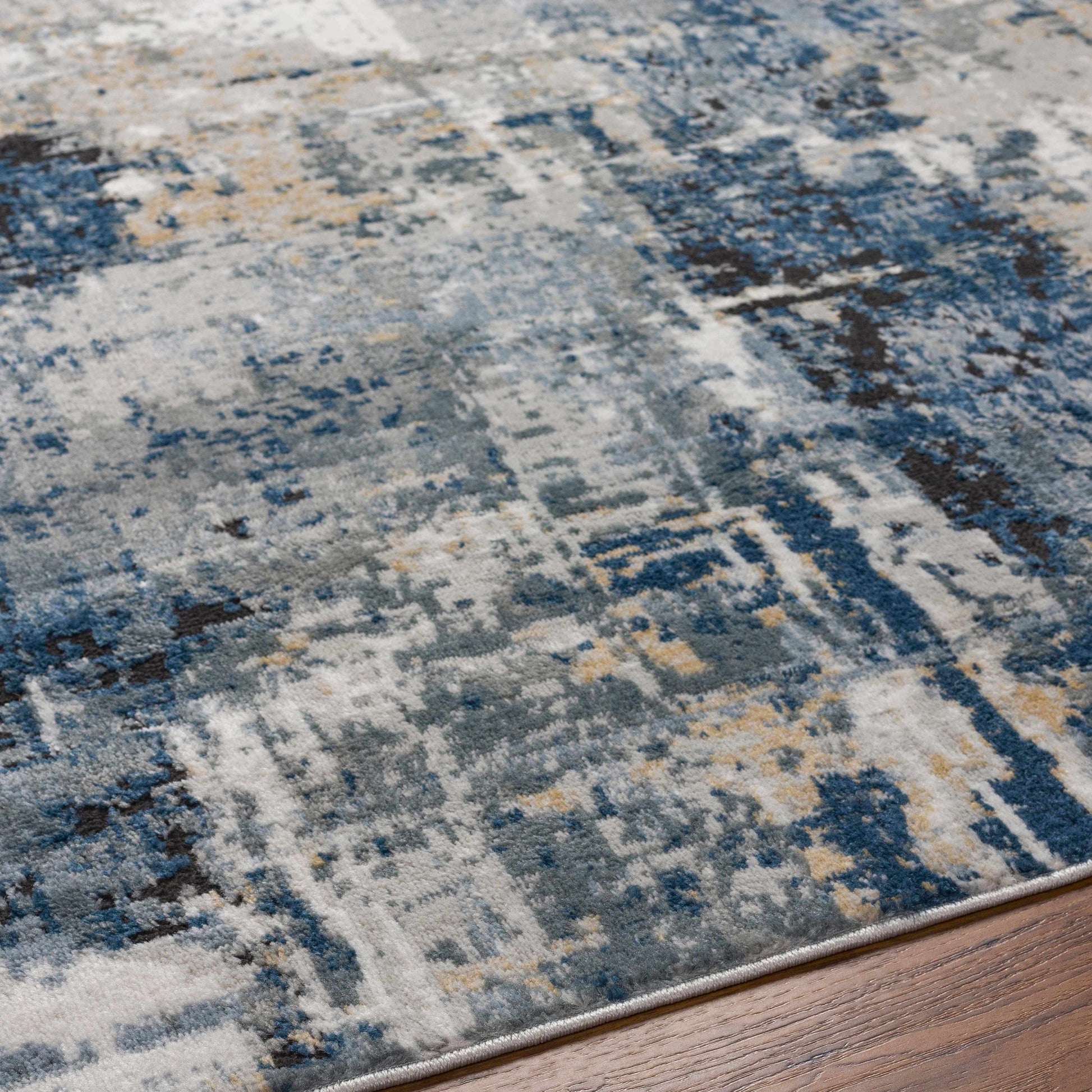 Boutique Rugs Rugs Campsall Gray&Blue Abstract Area Rug