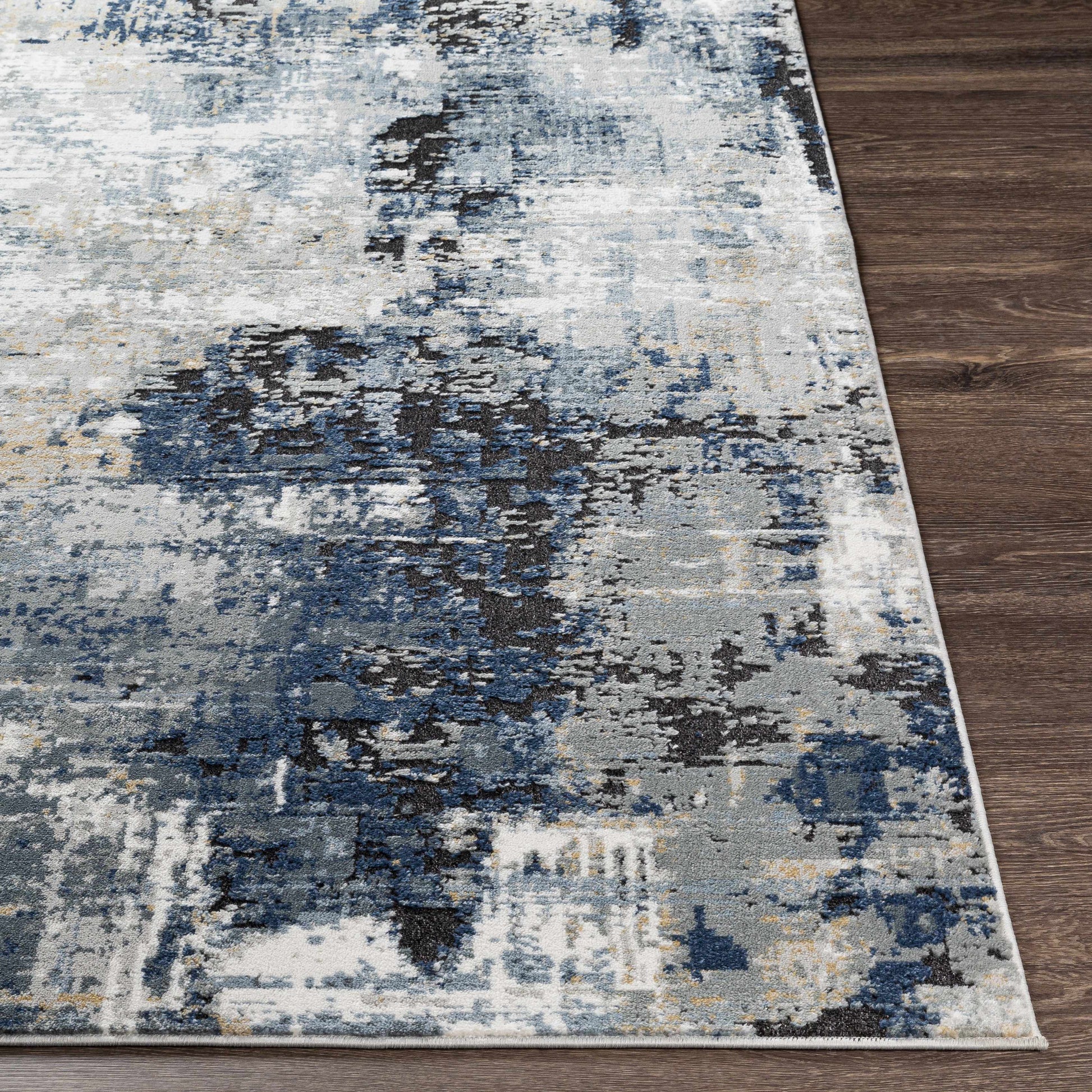 Boutique Rugs Rugs Campsall Gray&Blue Abstract Area Rug