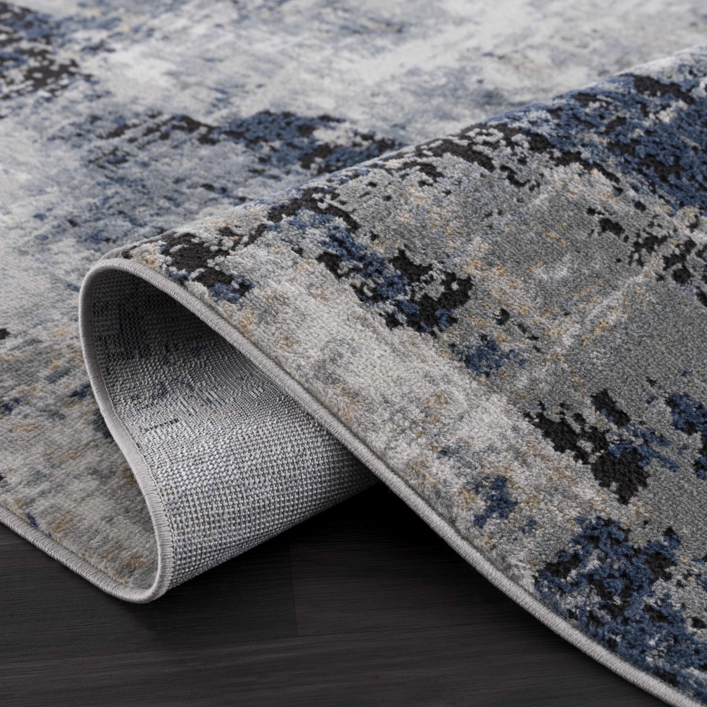 Boutique Rugs Rugs Campsall Gray&Blue Abstract Area Rug