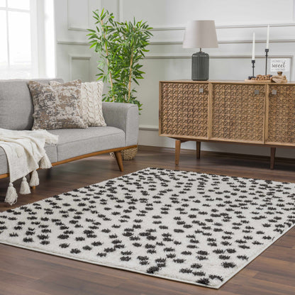 Boutique Rugs Rugs Cansu Black & White Dotted Area Rug