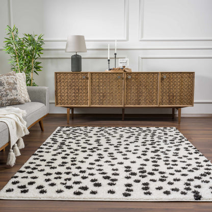 Boutique Rugs Rugs Cansu Black & White Dotted Area Rug