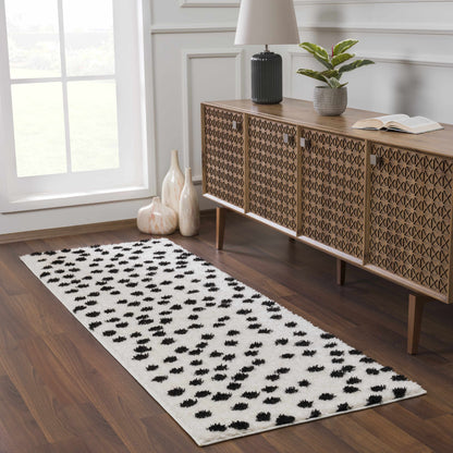 Boutique Rugs Rugs Cansu Black & White Dotted Area Rug