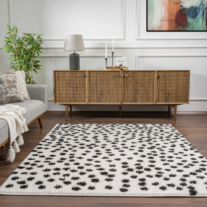 Boutique Rugs Rugs Cansu Black & White Dotted Area Rug