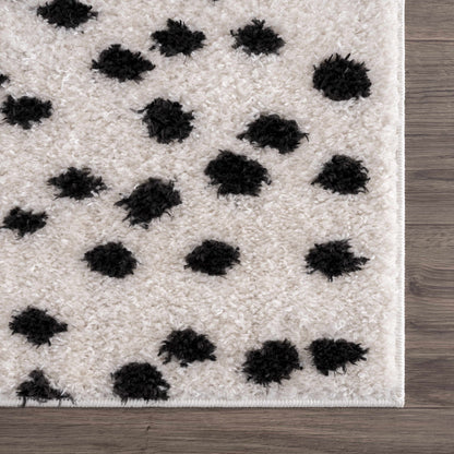 Boutique Rugs Rugs Cansu Black & White Dotted Area Rug