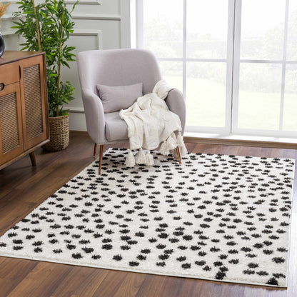 Boutique Rugs Rugs Cansu Black & White Dotted Area Rug