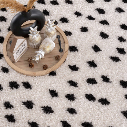 Boutique Rugs Rugs Cansu Black & White Dotted Area Rug