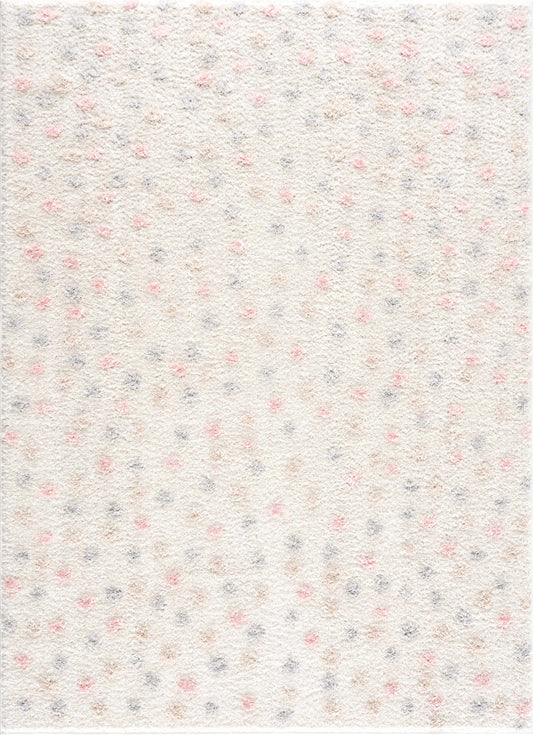 Boutique Rugs Rugs Cansu Pink & Cream Dotted Nursery Area Rug