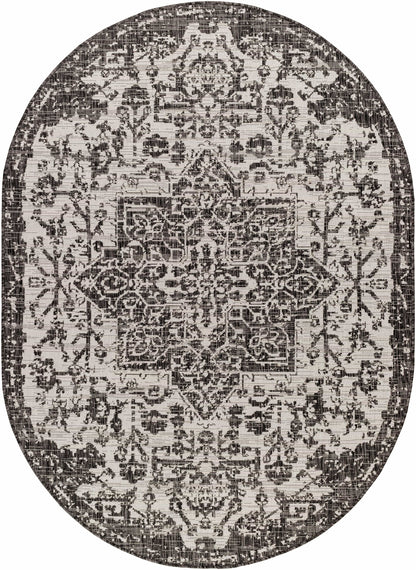 Boutique Rugs Rugs 5'3" X 7'3" oval Oval Charcoal Kilmacolm Area Rug