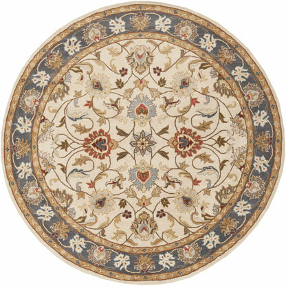 Boutique Rugs Rugs 8' Round Cherryfield 1125 Yellow&Sage Wool Rug