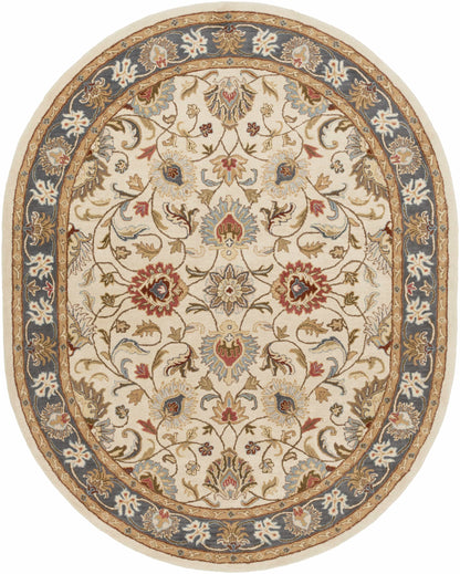 Boutique Rugs Rugs 8' x 10' Oval Cherryfield 1125 Yellow&Sage Wool Rug