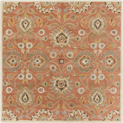 Boutique Rugs Rugs 8' Square Conesus Burnt Orange 1112 Wool Area Rug