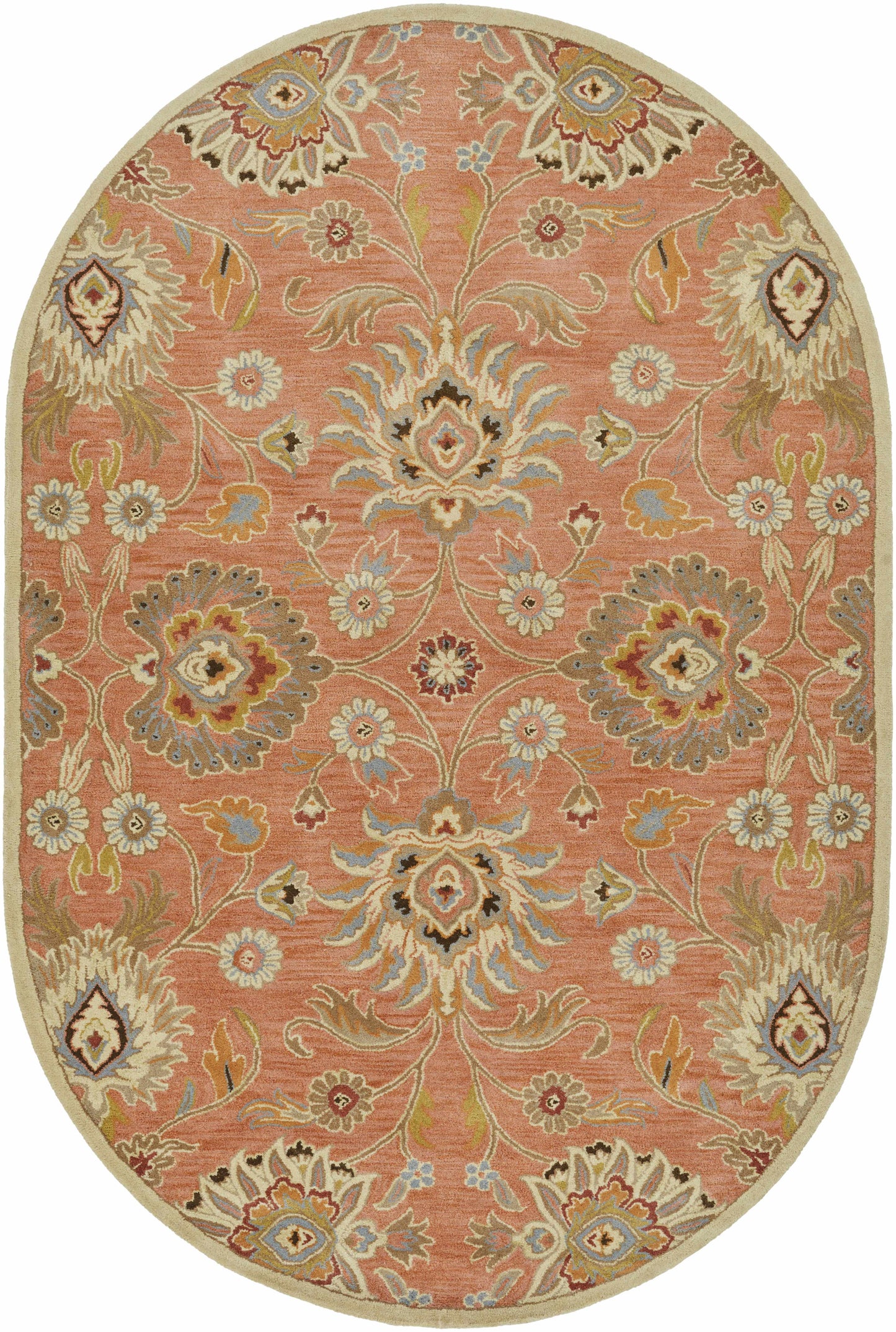 Boutique Rugs Rugs 6' x 9' Oval Conesus Burnt Orange 1112 Wool Area Rug