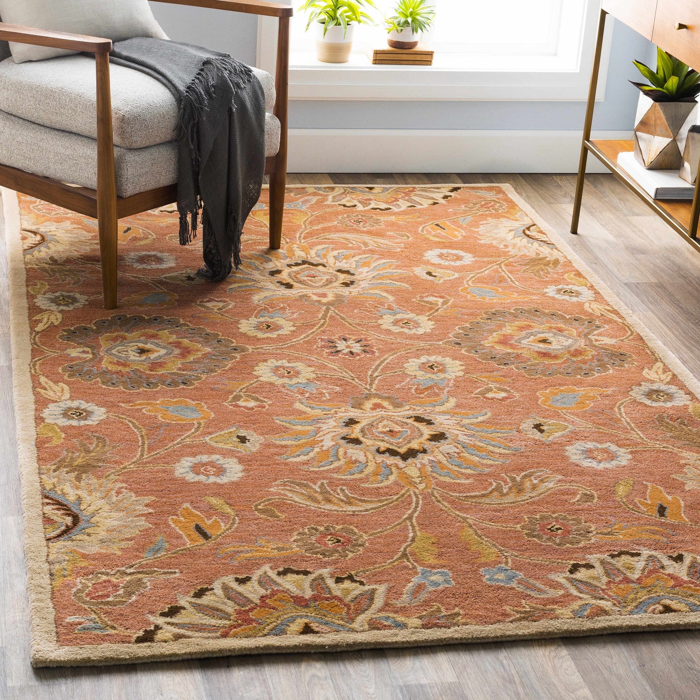 Boutique Rugs Rugs Conesus Burnt Orange 1112 Wool Area Rug