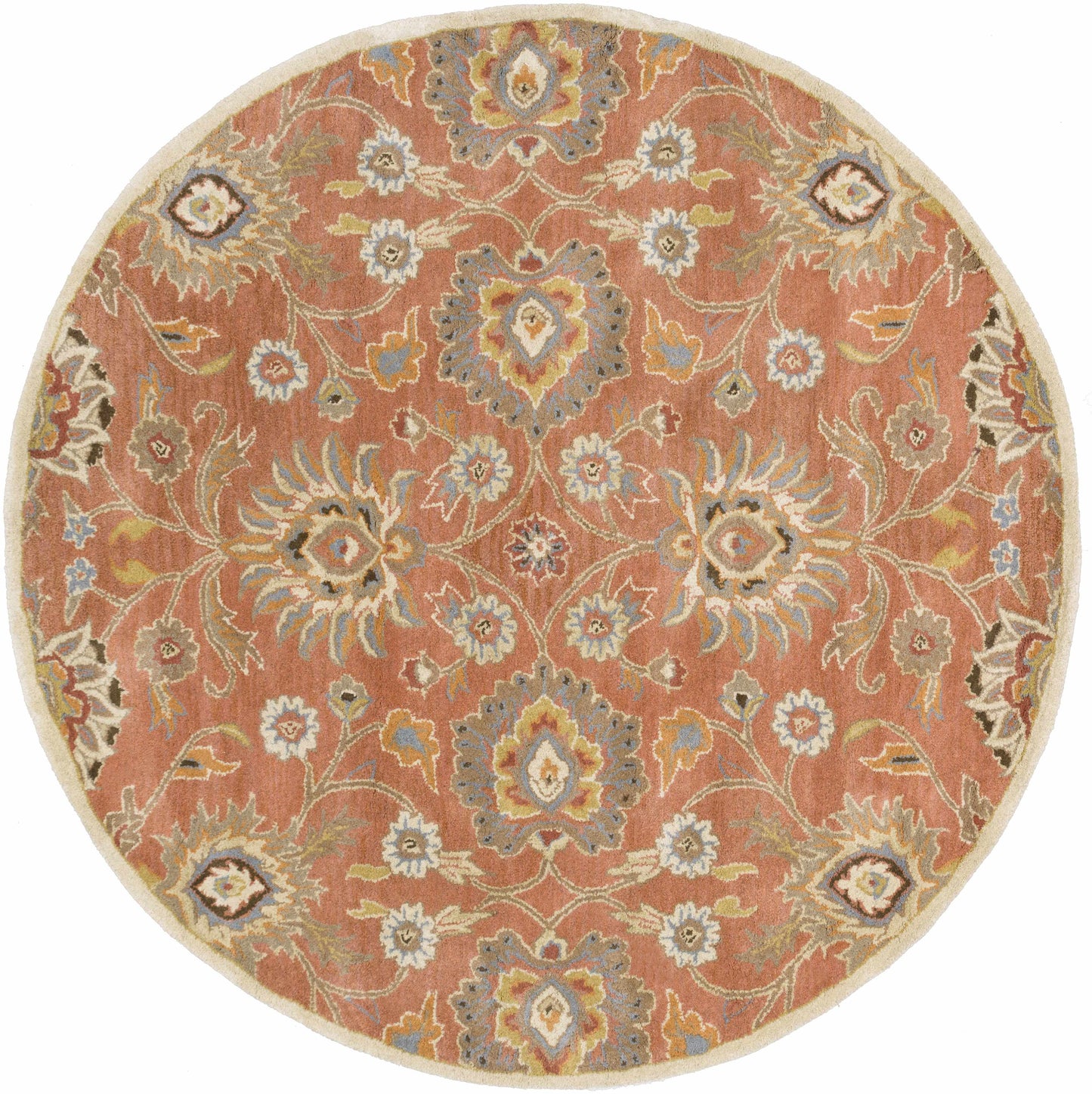 Boutique Rugs Rugs 6' Round Conesus Burnt Orange 1112 Wool Area Rug