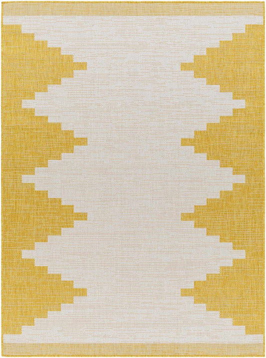 Boutique Rugs Rugs 4'3" x 5'11" Rectangle Djugun Yellow Outdoor Rug