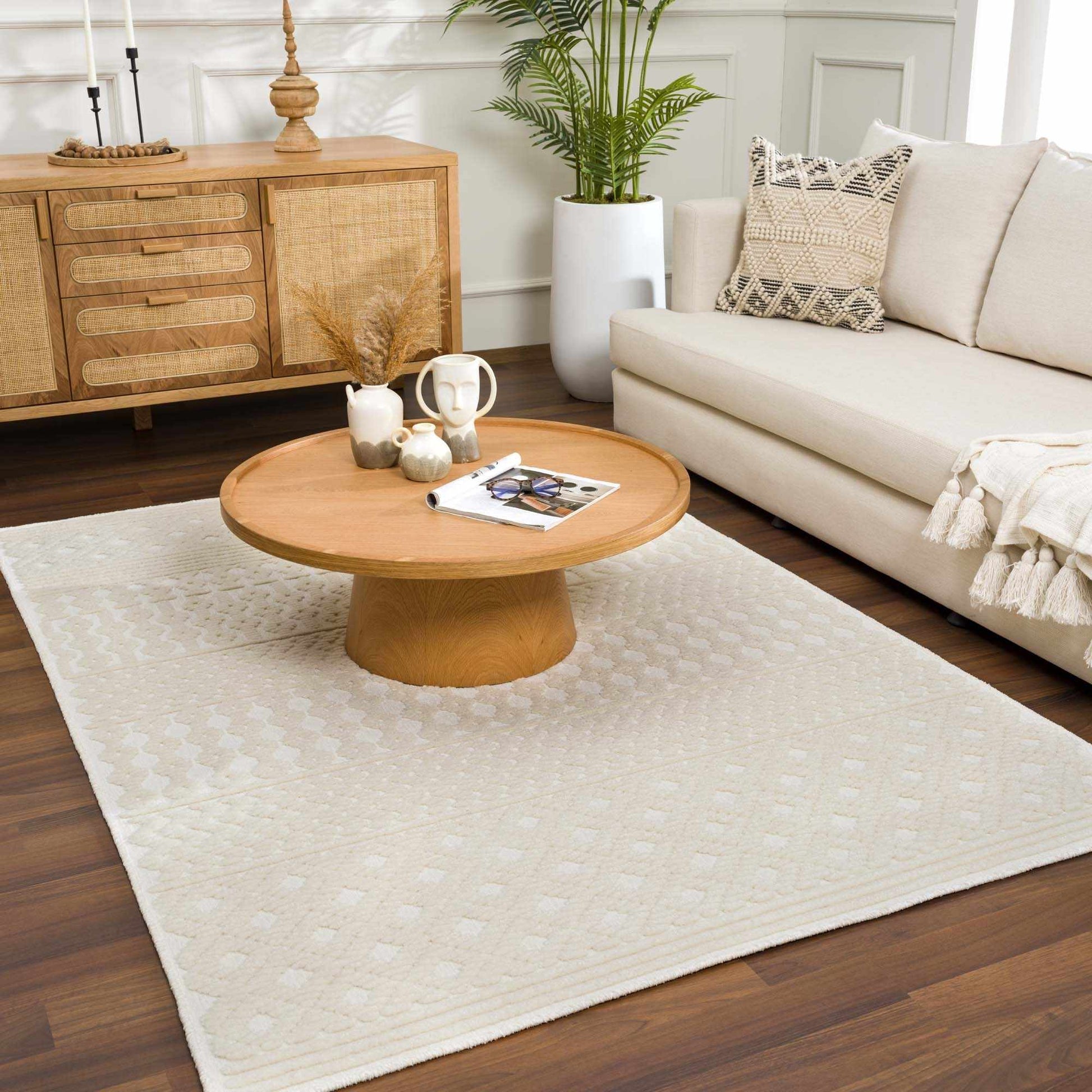 Boutique Rugs Rugs Drago White Washable Area Rug