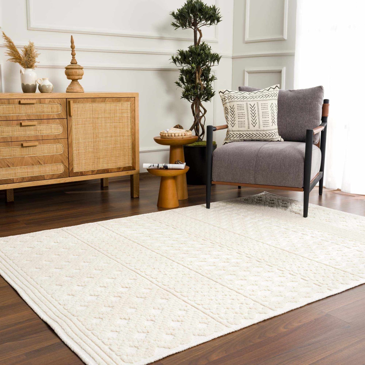 Boutique Rugs Rugs Drago White Washable Area Rug