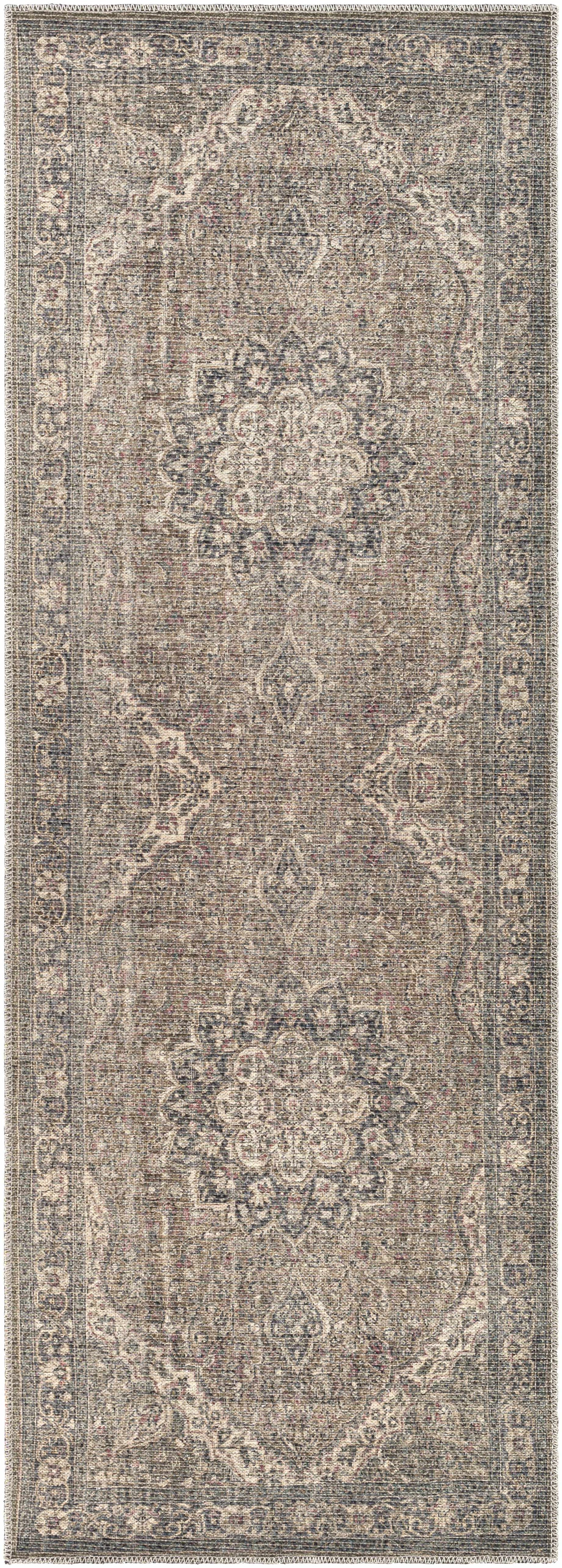 Boutique Rugs Rugs Dusty Sage Greenpoint Medallion Washable Area Rug