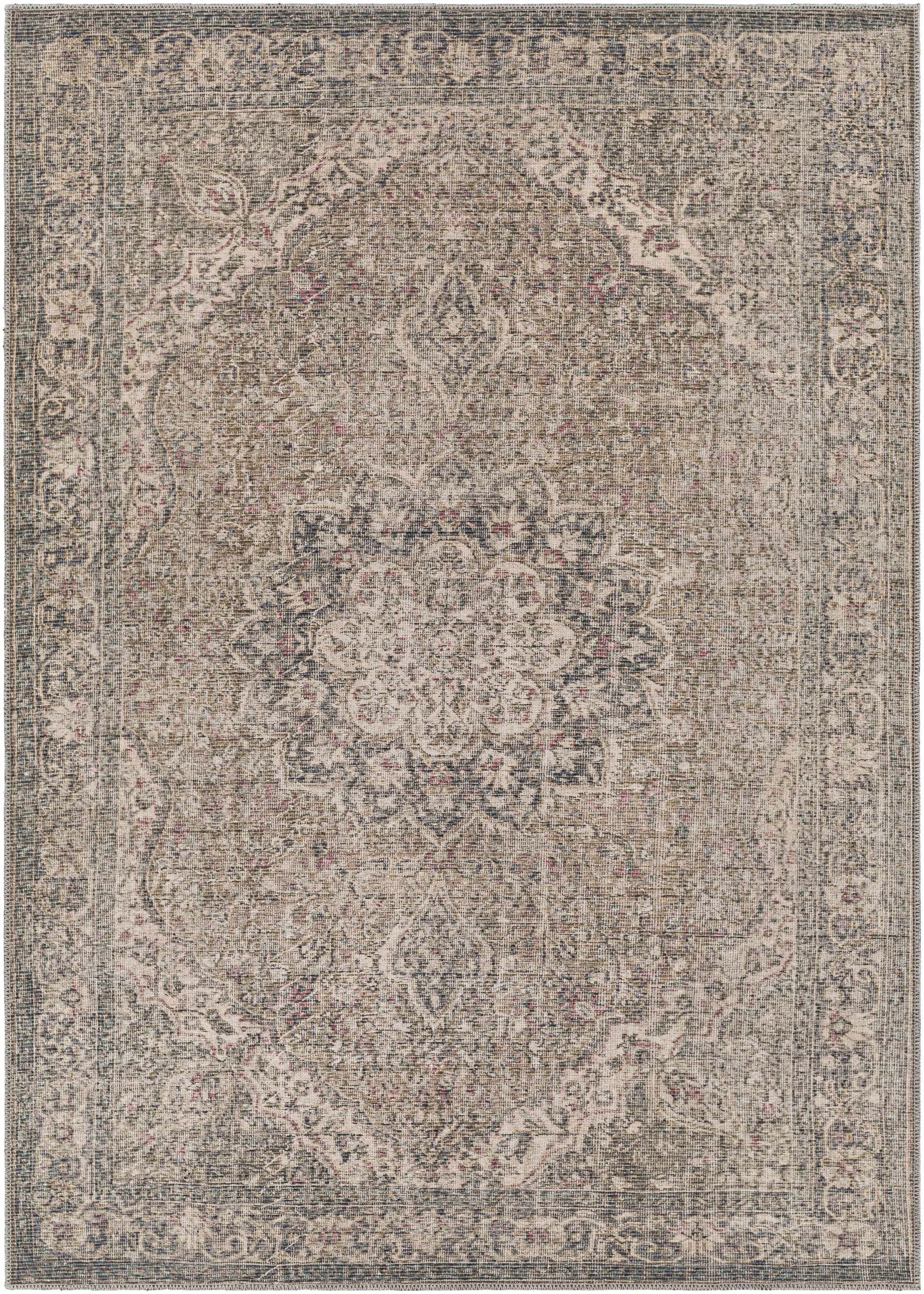 Boutique Rugs Rugs Dusty Sage Greenpoint Medallion Washable Area Rug