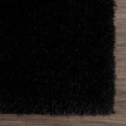 Boutique Rugs Rugs Faina Solid Black Shag Rug Washable