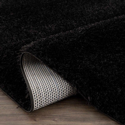 Boutique Rugs Rugs Faina Solid Black Shag Rug Washable