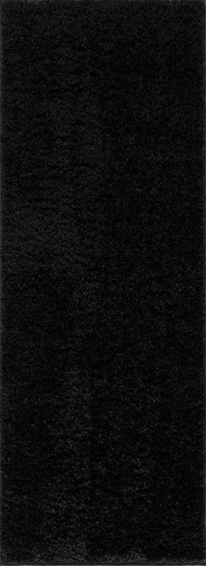 Boutique Rugs Rugs Faina Solid Black Shag Rug Washable