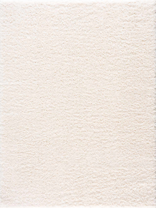 Boutique Rugs Rugs Faina Solid Cream Shag Rug Washable