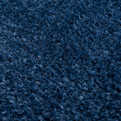 Boutique Rugs Rugs Faina Solid Dark Blue Shag Rug Washable