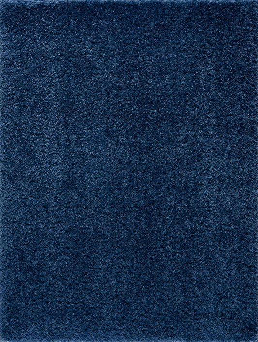 Boutique Rugs Rugs Faina Solid Dark Blue Shag Rug Washable