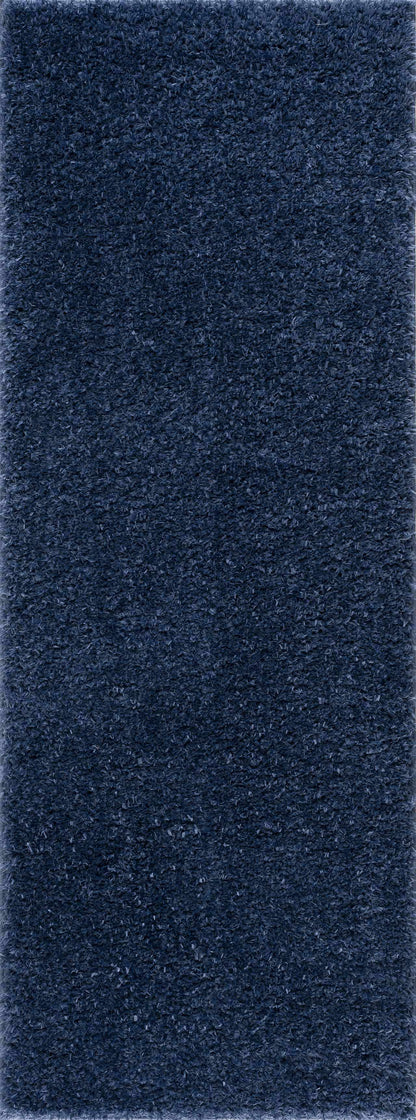 Boutique Rugs Rugs Faina Solid Dark Blue Shag Rug Washable