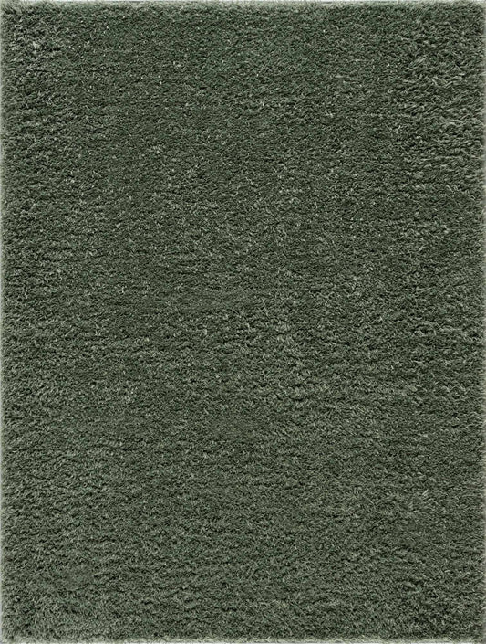 Boutique Rugs Rugs Faina Solid Green Shag Rug Washable