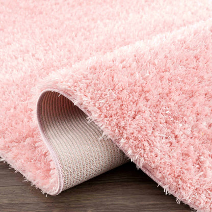 Boutique Rugs Rugs Faina Solid Pink Shag Rug Washable