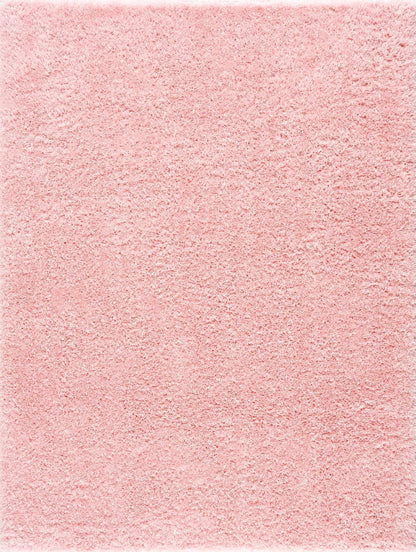 Boutique Rugs Rugs Faina Solid Pink Shag Rug Washable