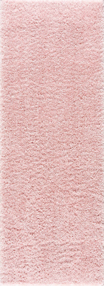 Boutique Rugs Rugs Faina Solid Pink Shag Rug Washable